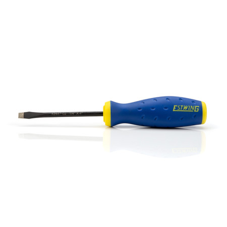 Estwing 1/4" x 6" Slotted Magnetic Diamond Tip Screwdriver with Ergonomic Handle 42447-02